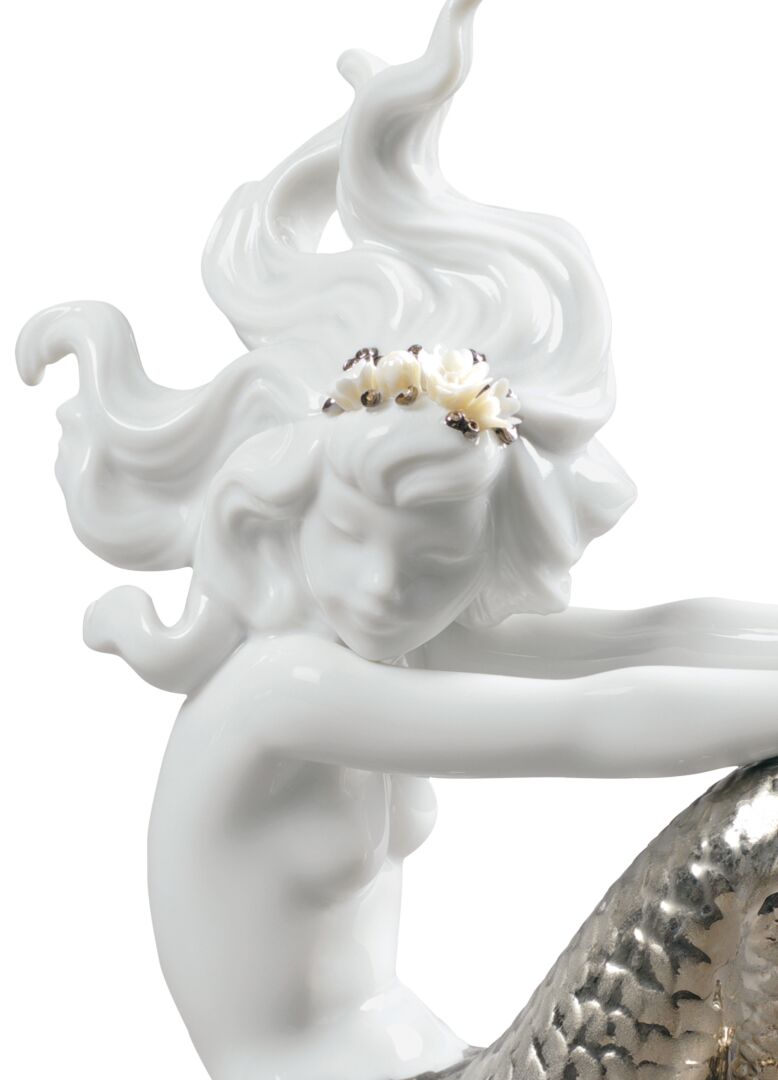 LLADRO Illusion Mermaid Figurine Silver Lustre 01007028